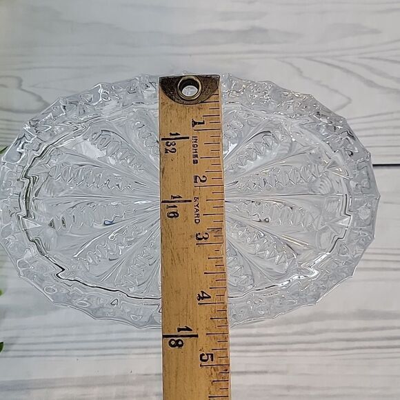 Bohemian crystal Royal Limited oval trinket box 6.5" X 4.5" - Picture 7 of 8